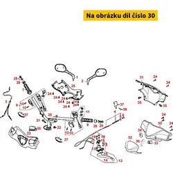 Kymco Lenkerverkleid. vorne grau matt f. S9S MX6343