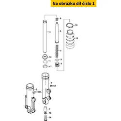 Kymco Tauchrohr re. anthrazit MX9071