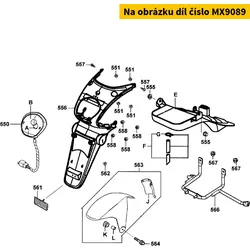 Kymco Spritzschutz (Gummi) hinten MX9089
