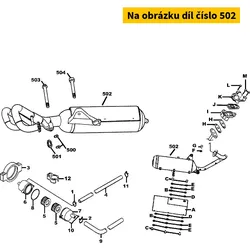 Kymco Auspuff kpl. m.Kat Euro 2 m.Sekundärluft Anschluss MX9106