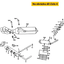 Kymco Schlauch f. Luftzuführung Auspuff E2 MX9107