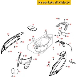 Kymco Seitenverkleidung li. rot MX9534