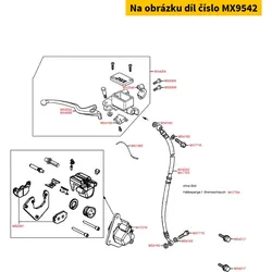 Kymco Bremshebel re. silber MX9542