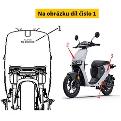 Super Soco Front Cover Sticker S64300-TGFA00S1ST001