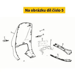 Super Soco Left Front Cover (Abs).Flame Red S64350-TGF-A00PWR04N