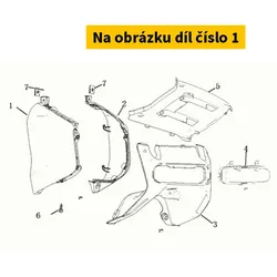 Super Soco Left Rear Cover(Abs).Flame Red S77215-TGF-A00PWR04N