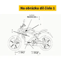 Super Soco Storage Cover Lh Garnish Sticker.St004 S80136QSMA000S1MB01N