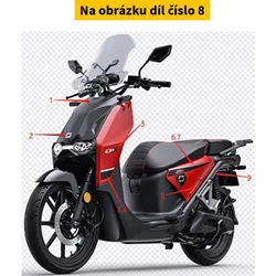 Super Soco Strip 2,R Bodycover, St010/ Black Stic S83500-TBGC00S3ST010