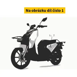 Super Soco Strip,R Body Cover, St010/Black Sticker S83506-TBG-A00-S1-ST