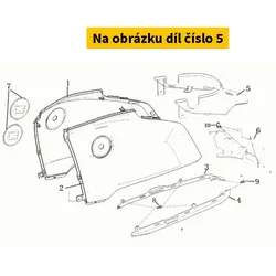 Super Soco Rear Central Cover. Pp S83700-TAC-A00