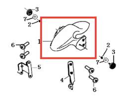 Keeway Blatník přední --modrá
