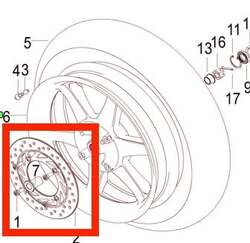 Keeway Kotouč zadní