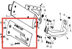 Keeway Kryt výfuku Focus