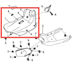 Keeway Předkolenní plast Focus