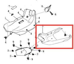 Keeway Spodní plast stříbrný