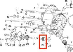 Keeway Vodní pumpa - ložisko
