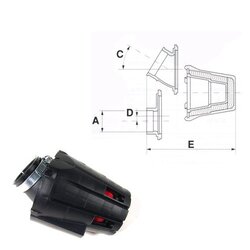 Malossi Vzduchový filtr  ⌀ 32 --černý