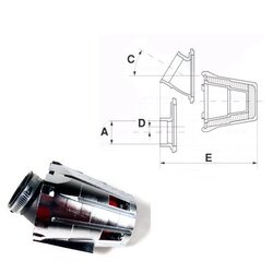 Malossi Vzduchový filtr  ⌀ 38 - 30st. --chrom