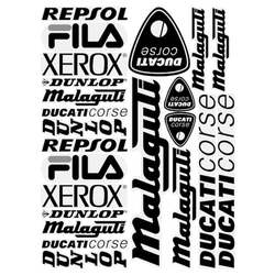 Motografix Polepy Malaguti 30 x 23 cm --černé