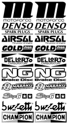 Motografix Sada samolepek 31x17cm typ2 --bílá