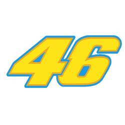 Motografix Samolepka Rossi 46 --14 x 6,5cm