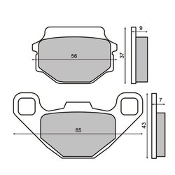 RMS Brzdové destičky 0130 RMS