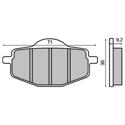 RMS Brzdové destičky 1430 RMS