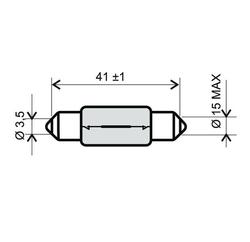 RMS Žárovka 12V 15W T11 / 44mm