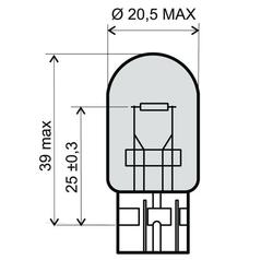 RMS Žárovka 12V 21/5W T20 - oranžová