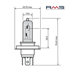 RMS Žárovka 12V 35/35W HS1 - modrá