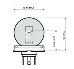 RMS Žárovka 12V 45/40W (P45T)