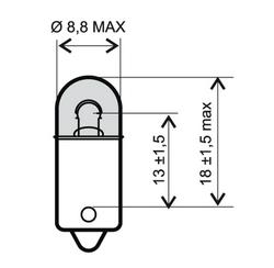 RMS Žárovka 12V 4W R5W (BA9S)