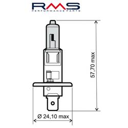 RMS Žárovka 12V 55W H1