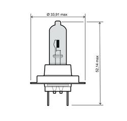 RMS Žárovka 12V 55W H7 - modrá