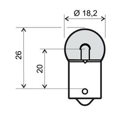 RMS Žárovka 12V 5W BA15S G18