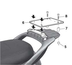 SHAD Nosič kufru SHAD Scarabeo 08/12