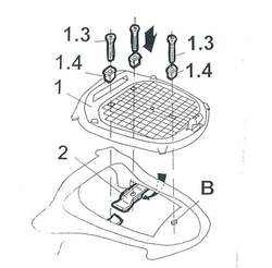 SHAD Nosič kufru SHAD Scarabeo 99/04