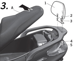 SHAD Opěrka SHAD X7 - montážní sada