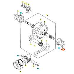 Suzuki Gufero klikové hřídele Burgman