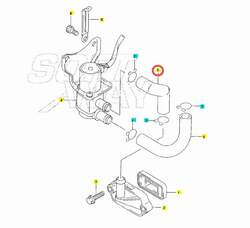 Suzuki Hadice regulátoru odvětrání - horní
