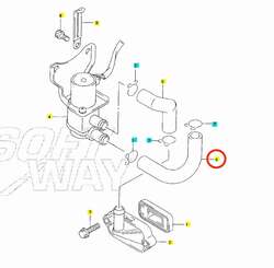 Suzuki Hadice regulátoru odvětrání - spodní