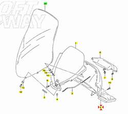 Suzuki Plast kolem tachometru Burgman