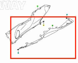Suzuki Plast spodní levý šedý