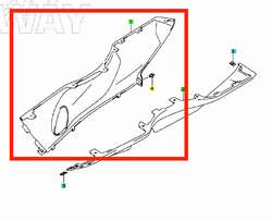 Suzuki Plast spodní pravý šedý