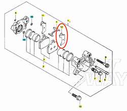Suzuki Plech brzdové destičky - levý