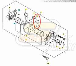 Suzuki Plech brzdové destičky - levý
