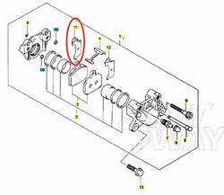 Suzuki Plech brzdové destičky - pravý