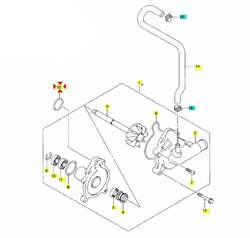 Suzuki Těsnící gumička vodní pumpy - č.12