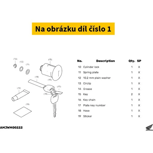 Honda Cylinder inner set for wa 08M00MJWJ82