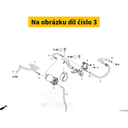 Honda Tube, charge 17411K1ZJ10